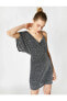 Фото #1 товара Вечернее платье Koton Леопардовый мини с одним плечом