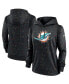 Фото #1 товара Women's Anthracite Miami Dolphins NFL Crucial Catch Therma Pullover Hoodie