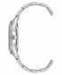 ფოტო #1 პროდუქტის Women's Quartz Silver-Tone Alloy Link Bracelet Watch, 37.5mm