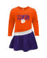ფოტო #2 პროდუქტის Toddler Girls Orange Clemson Tigers Heart to Heart French Terry Dress