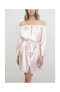 Women's Off-The-Shoulder Satin The Hair and Makeup Robe