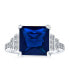 Кольцо Bling Jewelry Art Deco Blue Sapphire.