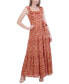 Women's Crochet Ruffled Square-Neck Maxi Dress