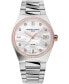 ფოტო #1 პროდუქტის Women's Swiss Highlife Diamond (1/20 ct. t.w.) Two-Tone Stainless Steel Bracelet Watch 31mm