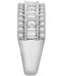 Фото #3 товара Diamond Round & Baguette Band (1-1/2 ct. t.w.) in 14k White Gold