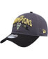Фото #1 товара Men's Gray, Black Milwaukee Bucks Champs Replica 9Twenty Adjustable Hat