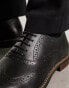 Thomas Crick leather formal brogues in black