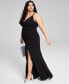 ფოტო #3 პროდუქტის Trendy Plus Size Side-Shirred Gown