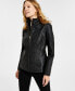 ფოტო #3 პროდუქტის Womens Leather Coat