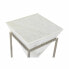 Фото #4 товара Вспомогательный стол DKD Home Decor Белый Серебристый Металл Мрамор 36 x 36 x 60 cm
