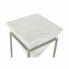 Side table DKD Home Decor White Silver Metal Marble 36 x 36 x 60 cm