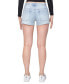 ფოტო #2 პროდუქტის Juniors' Embellished Frayed Denim Shorts