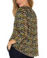 ფოტო #2 პროდუქტის Women's 3/4-Sleeve Zigazag-Print Top