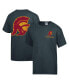 Фото #1 товара Men's Charcoal Distressed USC Trojans Vintage-Like Logo T-shirt