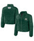 ფოტო #1 პროდუქტის Women's Green Green Bay Packers Cropped Puffer Full-Zip Jacket
