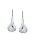 Carved Etched Puffed Pear Shaped Rain Drop Teardrop Earrings For Women Fishhook Sterling Silver 2Inch