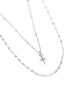 Фото #2 товара DesignB London pack of 2 chain and cross pendant necklaces in silver