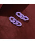 ფოტო #2 პროდუქტის Women's Purple Chain-link Drop Earrings