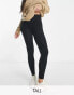 Stradivarius Tall seamless ribbed leggings in black Черный, XS - фото #1