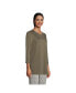 Petite 3/4 Sleeve Supima Cotton Crewneck Tunic