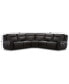 Фото #6 товара Lenardo 5-Pc. Leather Sectional with 3 Power Motion Recliners, Created for Macy's