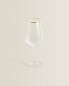 Bohemia crystal glass with gold rim