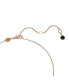ფოტო #1 პროდუქტის Swan, Small, Black, Rose Gold-Tone Iconic Swan Pendant Necklace