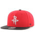 Men's Red, Black Houston Rockets Two-Tone No Shot Captain Snapback Hat