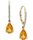 ფოტო #1 პროდუქტის Garnet (2-1/2 ct. t.w.) and Diamond Accent Drop Earrings in 14k Rose Gold (Also in Citrine)