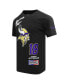 Фото #2 товара Men's Justin Jefferson Black Minnesota Vikings Fast Lane Name Number Player T-Shirt