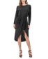 Women's Long Sleeve Knee Length Dress