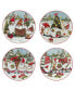 Christmas Gnomes 16 piece Dinnerware Set, Service for 4 Красный - фото #4