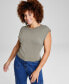 Фото #1 товара Топ And Now This ButtonShoulder Crewneck Tee