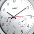 Фото #5 товара Часы настенные цифровые Mebus 19449, круглые черно-белые из пластика, современные на батарейках