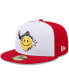 Фото #1 товара Men's White, Red Worcester Red Sox Marvel x Minor League 59FIFTY Fitted Hat