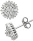 ფოტო #1 პროდუქტის Diamond Burst Stud Earrings (1/2 ct. t.w.) in Sterling Silver