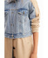 ფოტო #4 პროდუქტის Women's Hybrid denim trench coat