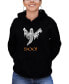 ფოტო #1 პროდუქტის Women's Halloween Ghost Word Art Hooded Sweatshirt