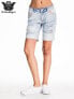 Фото #5 товара Женские джинсовые шорты Factory Price с высокой талией, пять карманов, логотип, рваные