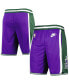 Фото #4 товара Шорты Nike мужские фиолетовые Milwaukee Bucks 2022/23 Classic Edition Swingman Performance