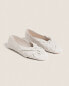 Linen ballerinas with knot detail