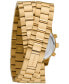 ფოტო #3 პროდუქტის Women's Runway Chronograph Gold-Tone Stainless Steel Double Wrap Bracelet Watch 34mm