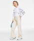 Фото #2 товара Women's Patch-Pocket Wide-Leg Pants, Created for Macy's