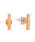 ფოტო #1 პროდუქტის Stainless Steel 18K Rose Gold Plated Small Bar Stud Earrings