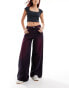 Monki Giga ultra loose fit low rise jeans in tinted washed purple overdye Lila Tönung, W28 - фото #1