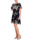 Фото #3 товара Petite Printed Ruffle-Sleeve Fit & Flare Dress