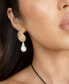 ფოტო #4 პროდუქტის Swirled Shell Freshwater Cultivated Pearl Statement Earrings