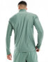 Puma Running Evolve 1/4 zip sweatshirt in light green