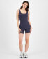 ფოტო #1 პროდუქტის Juniors' Seamless Square-Neck Romper