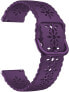 Фото #1 товара Silikonový řemínek s květinovým vzorem - Violet - 20 mm